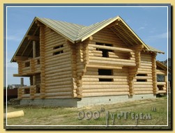Загородный деревянный дом из бревна